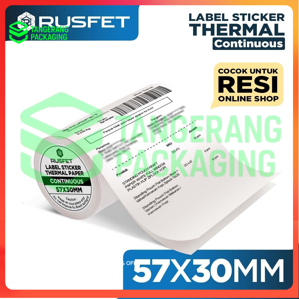 Stiker Thermal Label Thermal 57x30 Label Thermal Resi