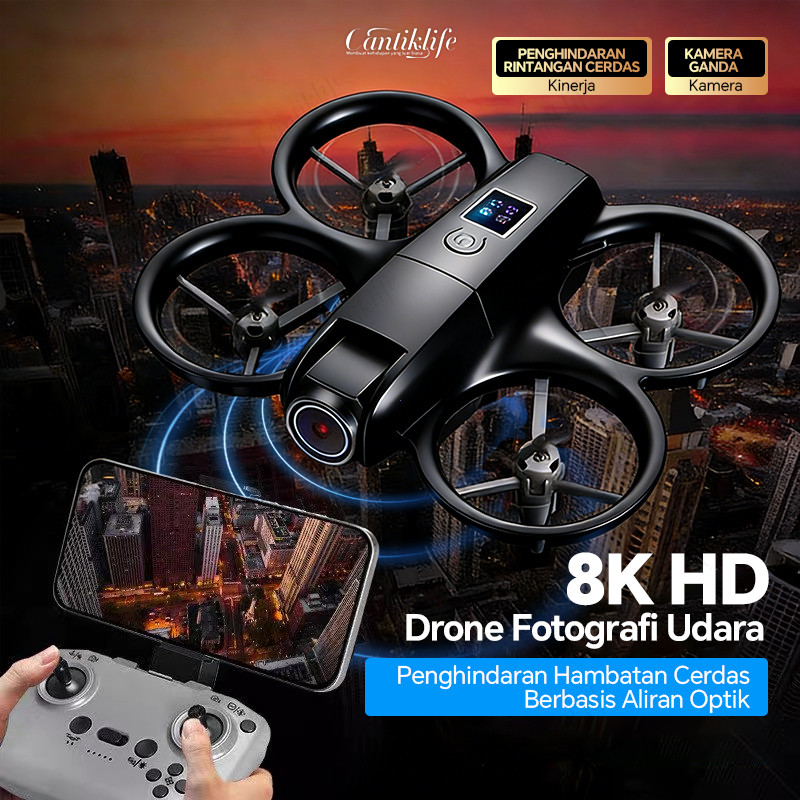 Drone kamera jarak jauh /Drone Dual Camera remote control /Optical Flow Drone mini murah /Drone gps 