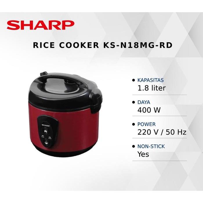 Rice Cooker SHARP KS-N18MG-RD