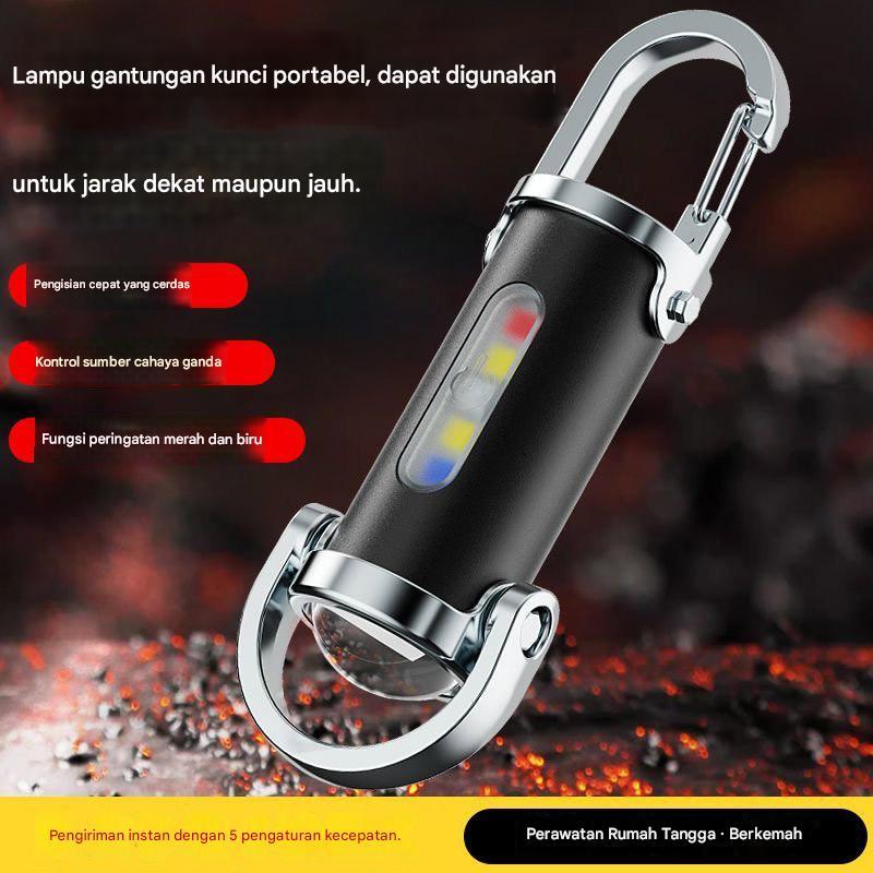 Senter Mini Gantungan Kunci Multifungsi Lampu Senter Gantungan Kunci Mini Lampu Camping Lampu Darura
