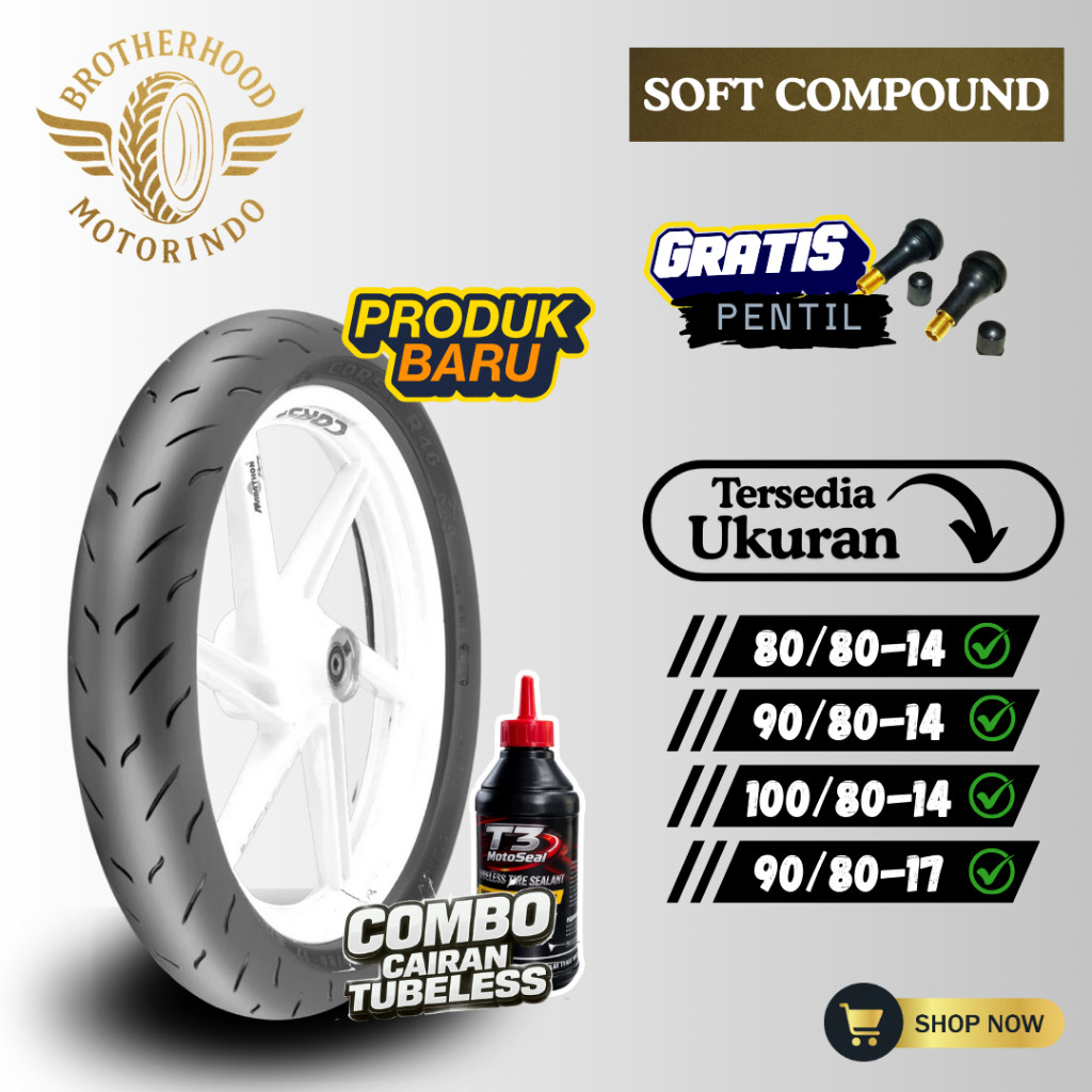 BAN CORSA R46 TUBELESS (80/80-14 / 90/80-14 / 100/80-14 / 90/80-17) BAN CORSA TUBLES / SOFT COUMPOUN