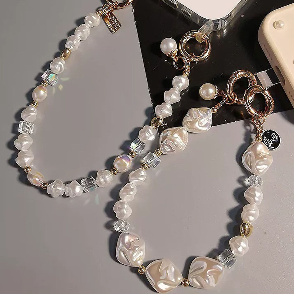 Mobile Phone Chain Hanging Rope Bracelet Shaped Pearl Chain Crystal Bead Bead String Pent Bag Pent P