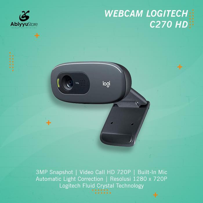 Webcam Logitech C270 HD 720P 3MP / Webcam PC / Web Cam Laptop