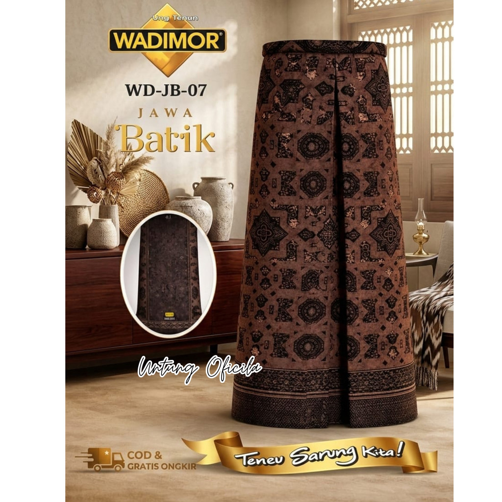 Samping / Sarung Wadimor Padang Original - Sarung Pria Motif Batik Minimalis