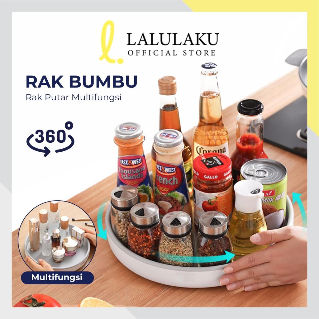 Ecoco Rak Penyimpanan Putar Rak Bumbu Dapur Multifungsi Perlengkapan Dapur Makeup