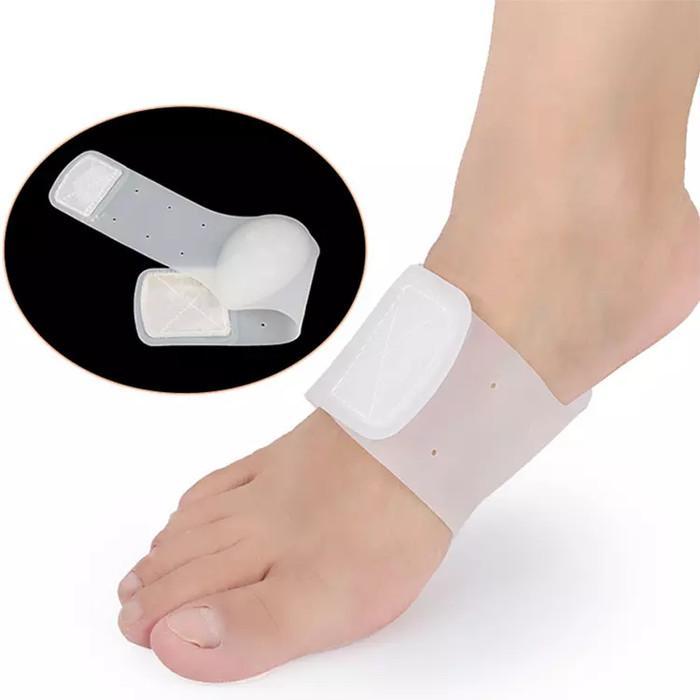 Terapi Kaki Datar Silikon Penyangga Lengkungan Kaki Datar Arch Support - Putih