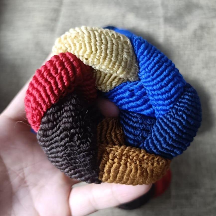 Ikat Rambut Lilit 6 Besar Tebal Kuncir Donat Handuk Kepang