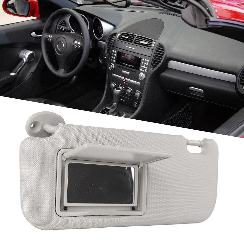 Car Sun Visor Left Driver Side Gray High Hardness Sun Visor with Vanity Mirror Sun Visor for Car Car