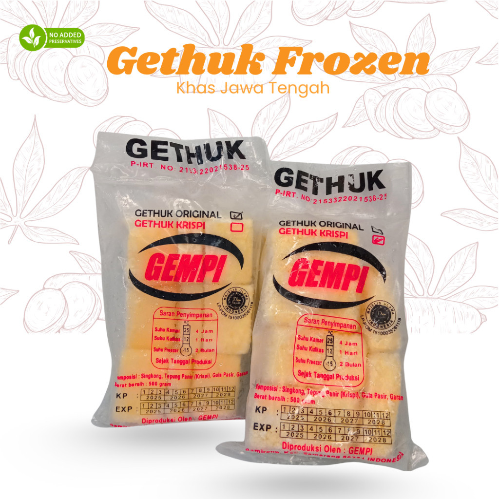 Getuk Gempi 500gr Gethuk Singkong Original & Crispy isi 15pcs Frozen Siap Goreng