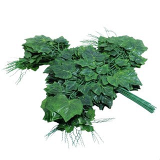 DAUN PREMIUM ARTIFICIAL PLASTIK HIJAU PUTIH GOLD 1 Lusin 12 Batang Dekorasi Wedding CZ-146