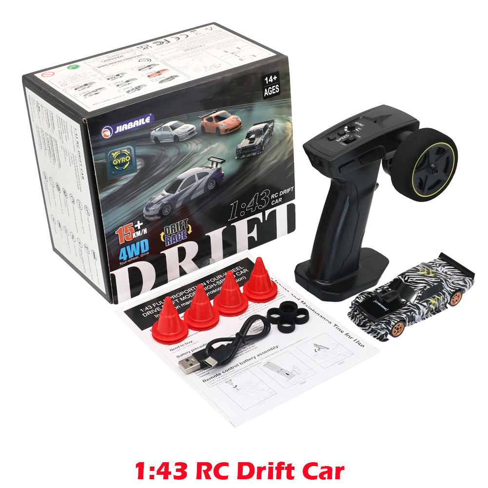 Rc Toys 1/43 RC Drift Car with Gyro Upgraded Ver 2.4G Remote Control Mini Drift Race Car 4WD Rao Con