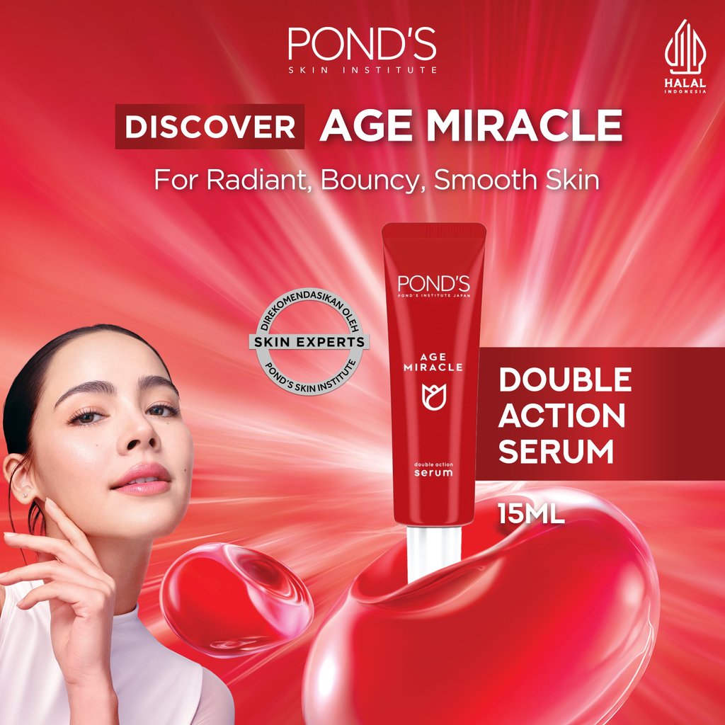 Ponds Age Miracle Serum Wajah Anti Aging +Glowing Serum With Retinol&Niacinamide 15Ml