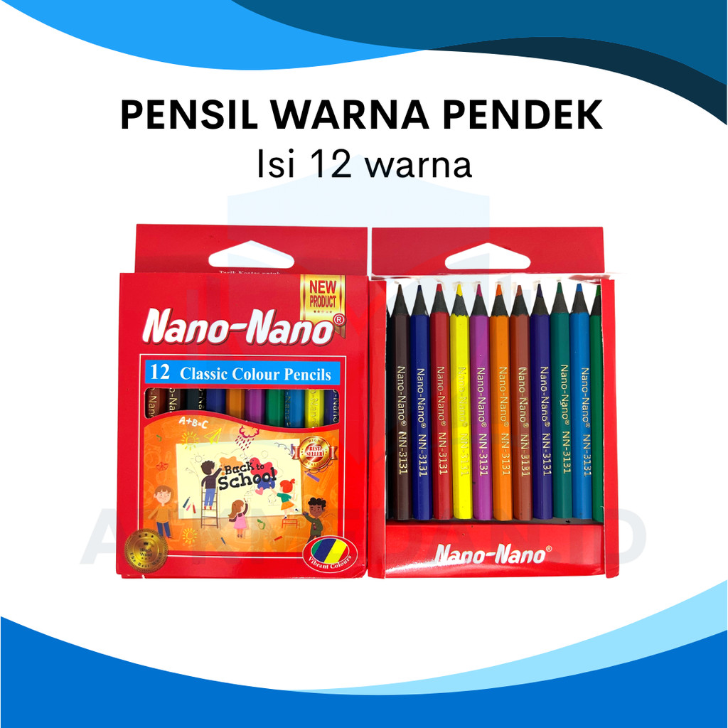 PENSIL WARNA PENDEK KELIR KAYU MURAH