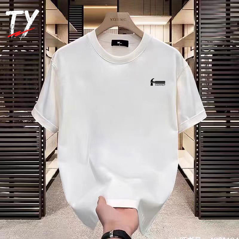 TY Baju Kaos Distro Pria T-shirt Kaos Oversize Hammer Print Kaos Atasan Pria Kaos Pendek Premium Baj