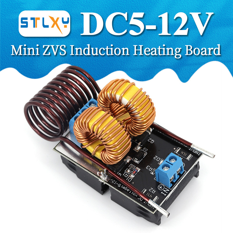 Mini ZVS Induction Heating Board 5-12V 120W Flyback Driver Heater DIY Cooker+ Ignition Coil