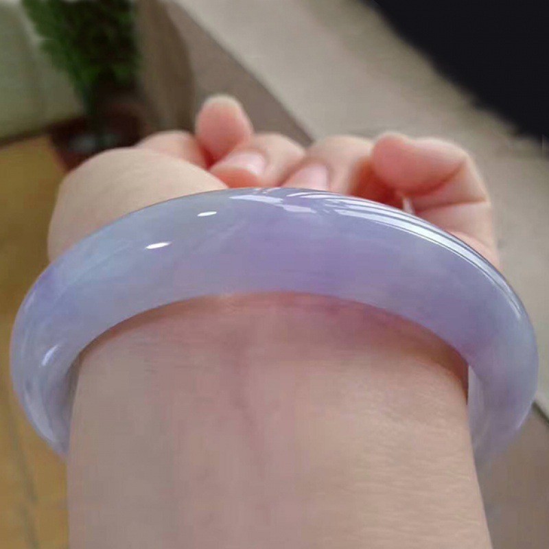 Penjualan grosir gelang giok Burma dari tambang lama gelang giok gelang giok ungu seperti es dan gel