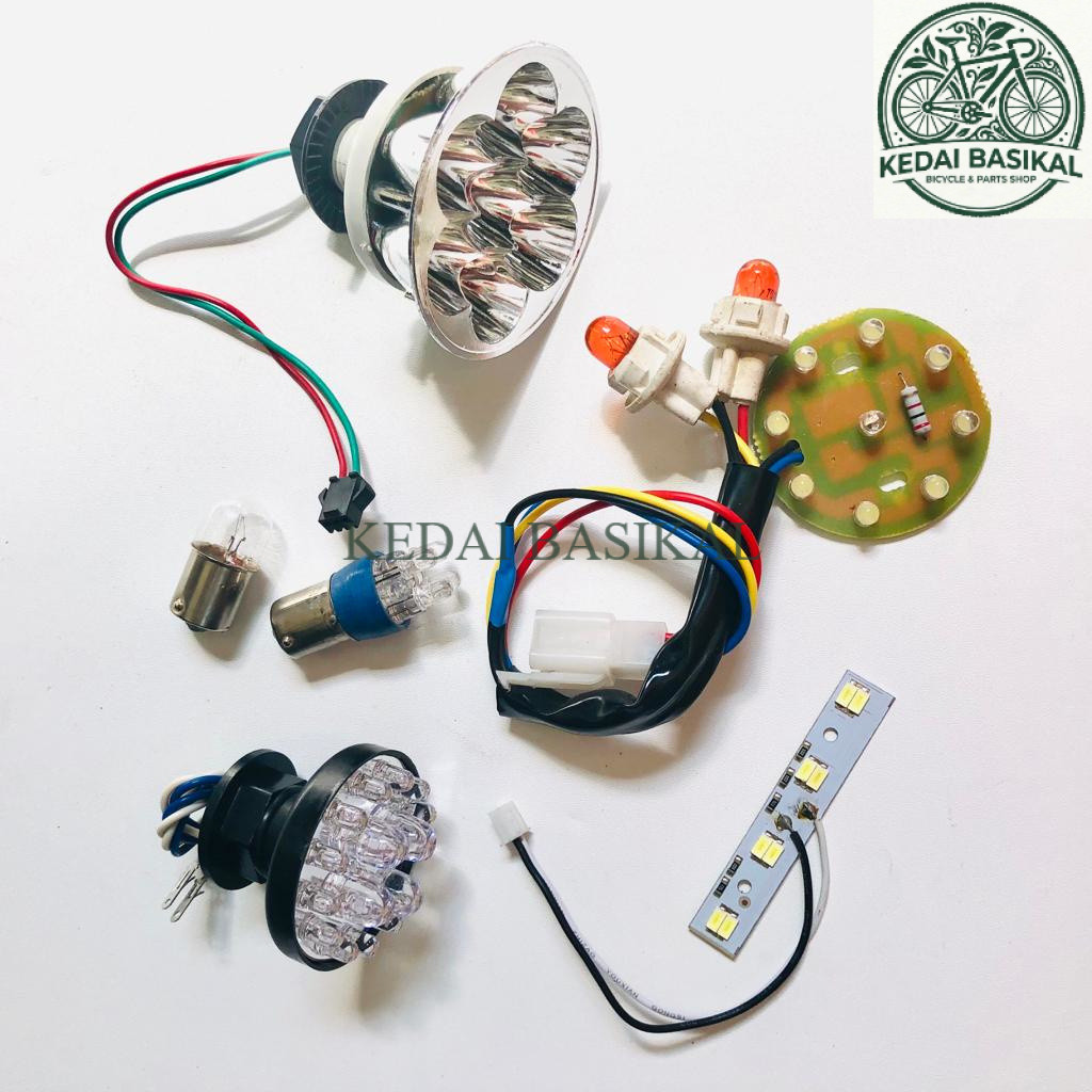 [KEDAI BASIKAL] Dop Bohlam Lampu / Depan / Belakang Sepeda Listrik SunRace Richey / Front / Rear Lig