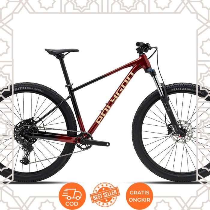 Polygon Xtrada 5 [27.5 / 29 Inch] Sepeda MTB 1x10 Speed - Red/Black 29" S -Eclips