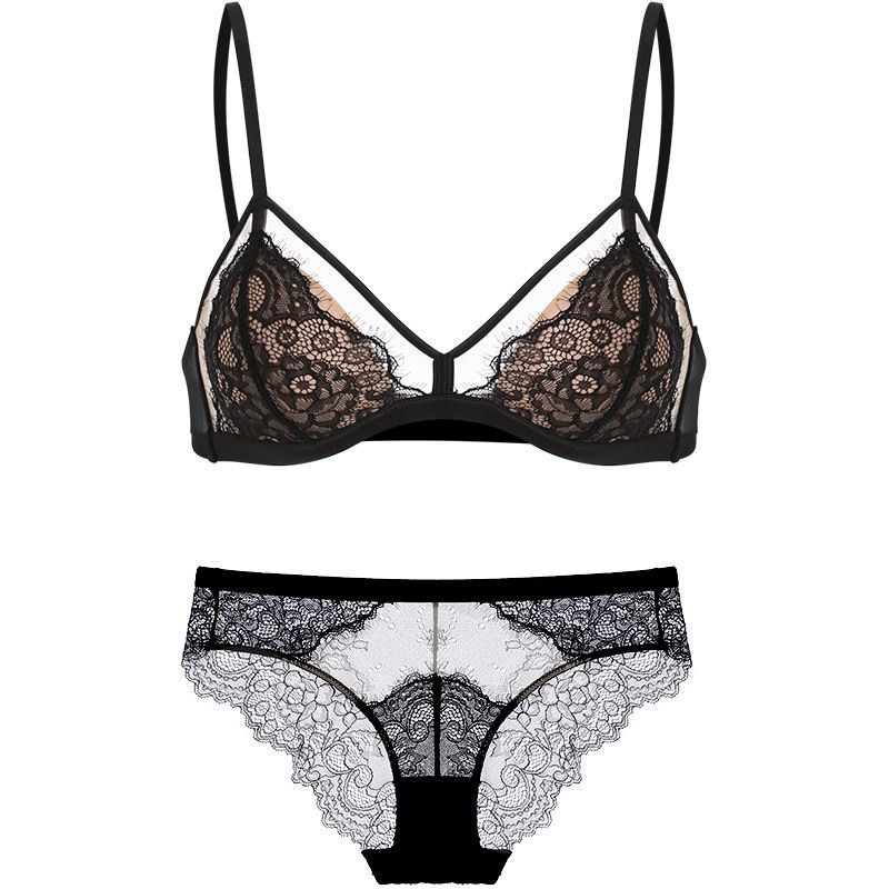 Gentle Trap COD  Bra cup segitiga seksi renda Prancis ultra tipis