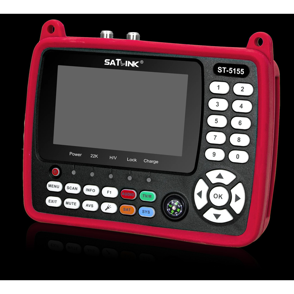SATLINK ST-5155 DVB-S2X DVB T2/C,H.265 COMBO HD gital Satellite TV Finder Meter 4.3" LCD QPSK