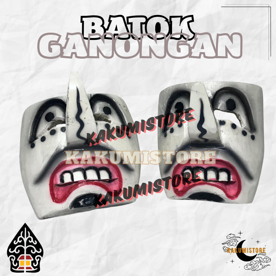 Batok Ganongan Putih Mentahan Ganongan Topeng Ganongan KK244