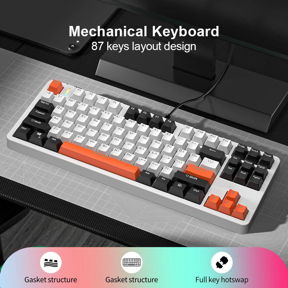 furycube X87 Keyboard Mekanis Hot-Swappable