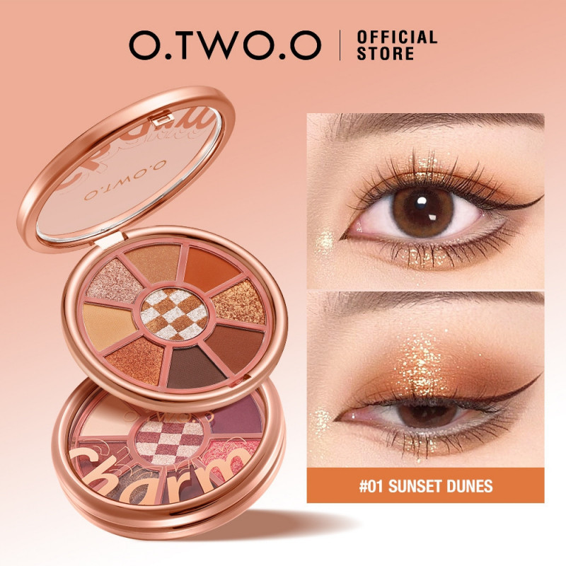 Palet Eyeshadow Sembilan Warna OTWOO Love Color Mark, Palet Eyeshadow Warna Bumi
