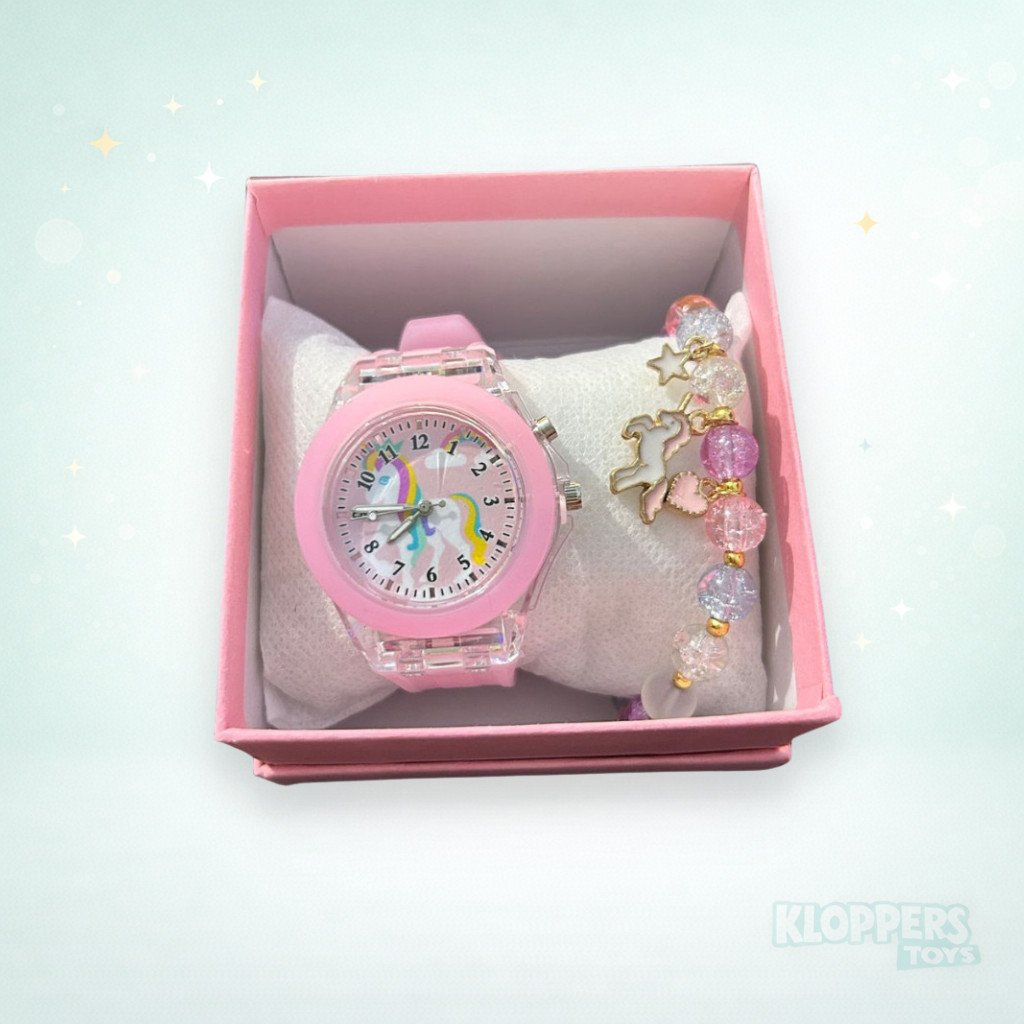 Jam Tangan Anak LED Unicorn Jam Anak Perempuan Lucu Aesthetic