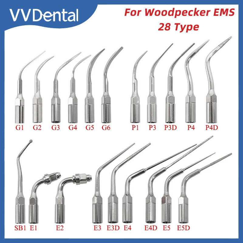 Tip Scaler Ultrasonik VVDental untuk Handpiece Woodpecker UDS EMS, Alat Pembersih Gigi untuk Scaling