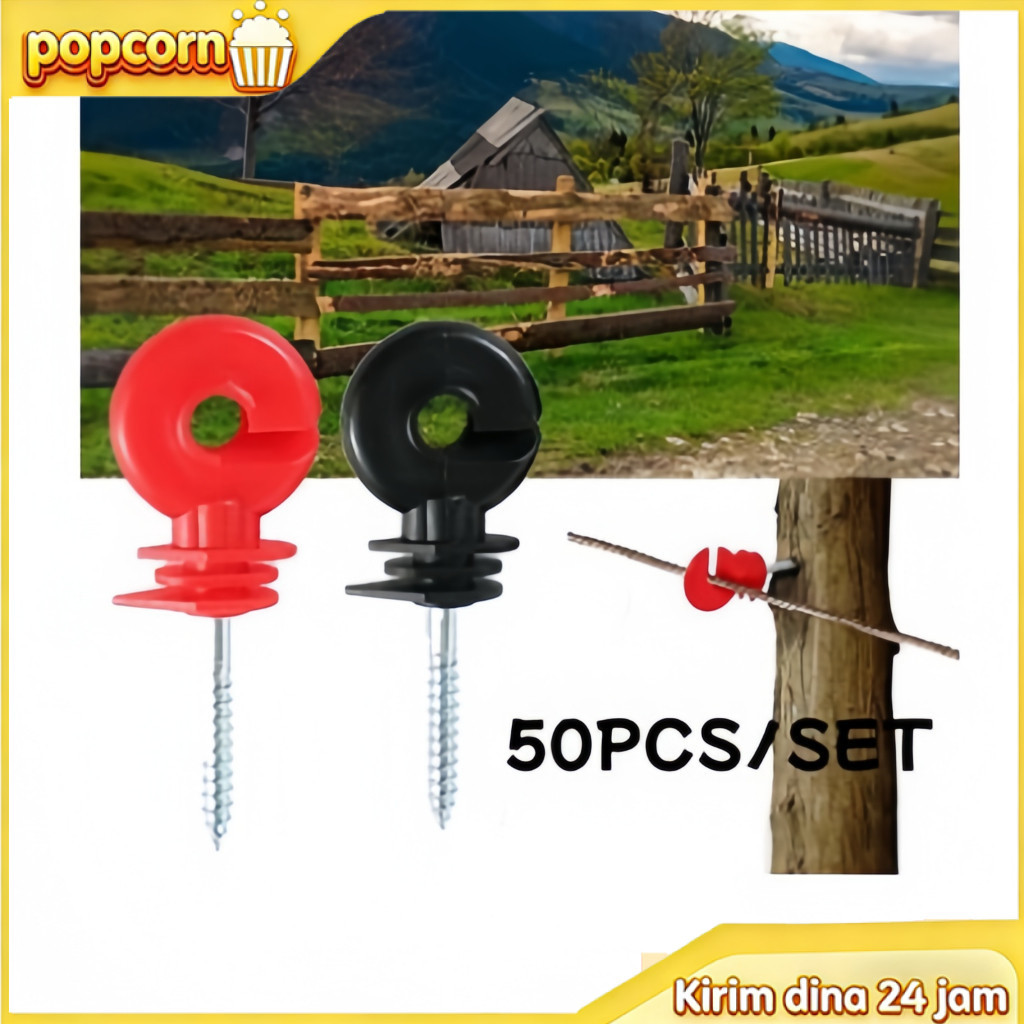 50PCS/SET  Isolator Pagar Listrik Electric Fence Insulator Pagar Listrik Insulator Pagar Listrik Acc