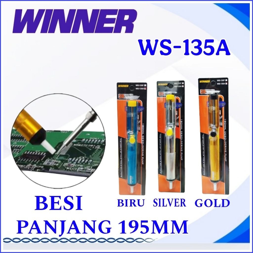 Penyedot Timah - Desoldering Pump - Sedotan Timah Winner Besi WARNA