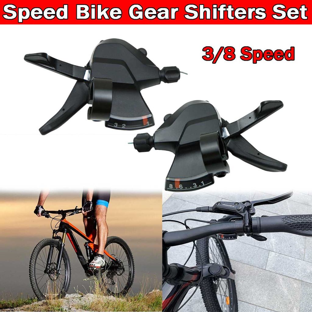 Set Tuas Rem dan Pemindah Gigi Sepeda MTB, Kabel 3/8 Kecepatan Untuk Shimano
