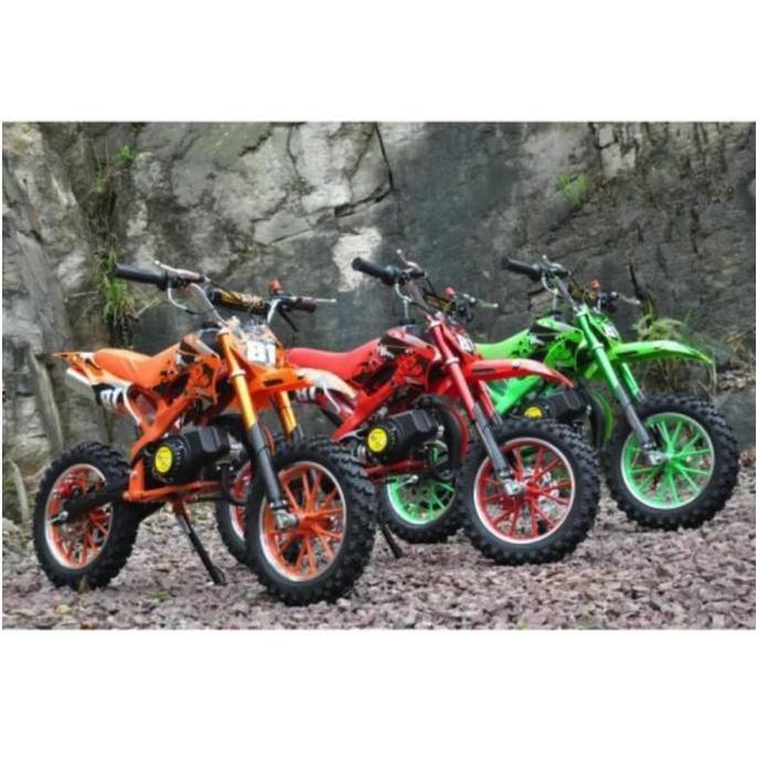 Mainan Sepeda Motor Anak Laki Bensin Murah Mini Trail Bukan Aki 001