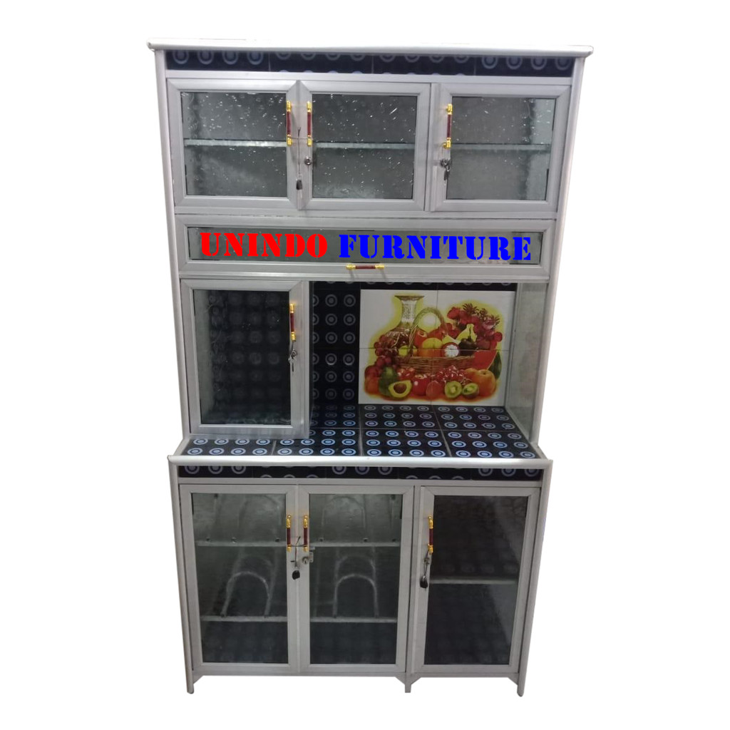 RAK PIRING LEMARI DAPUR ALUMINIUM JUMBO 7 PINTU