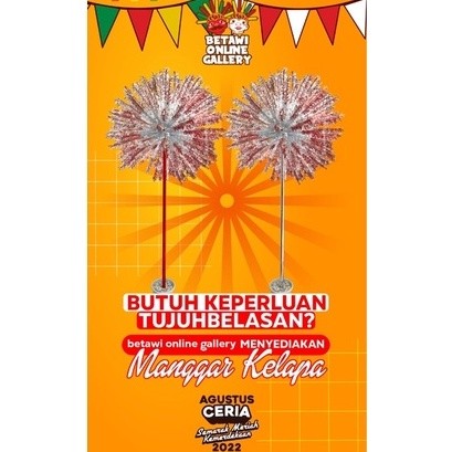 Hiasan Pohon Kembang Kelapa / Dekorasi Betawi / Manggar Kelapa / Pohon Manggar kelapa