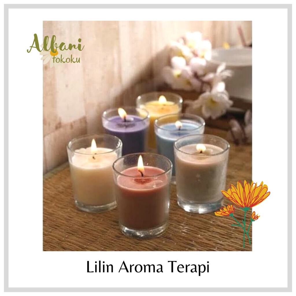 Lilin Aroma Terapi - Wangi Relax - Lilin Terapi Wangi Bunga - Scented Candle - Aromatherapy Candle -