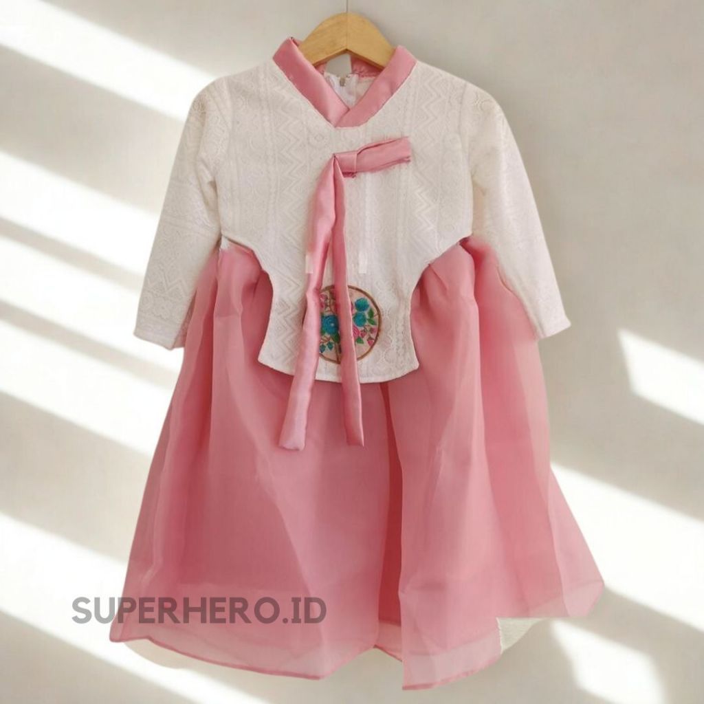 GAUN HANBOK ANAK PEREMPUAN KOREA BAJU PESTA ULANG TAHUN ANAK CEWEK DRESS HANFU KUROMI PERI DISNEY AN