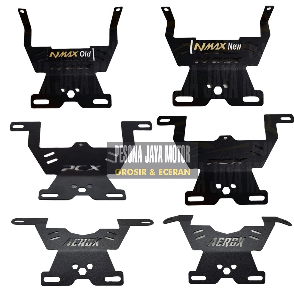 Breket Tatakan Plat Nomor Kumis Akai Racing Ready  Nmax Lama,Nmax New 2020,Aerox Old,Aerox New,Pcx 1