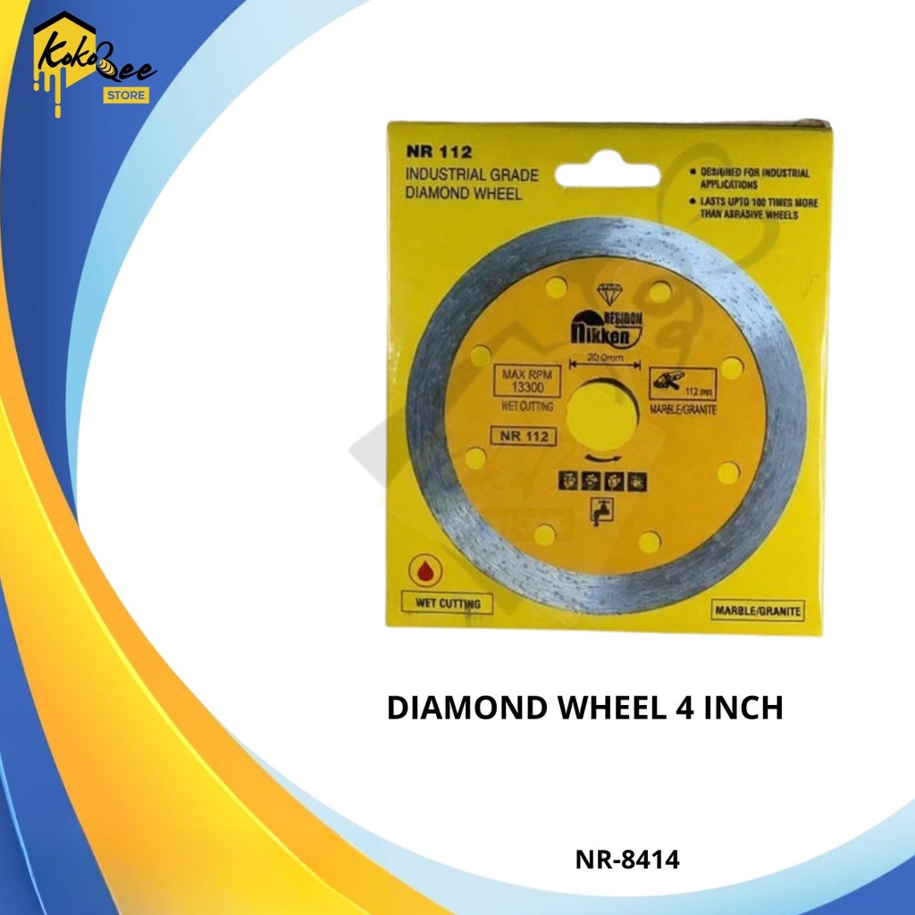 Diamond wheel 4" / Pisau potong GRANITE MARBEL NIKKEN WET NR112 NR-8414