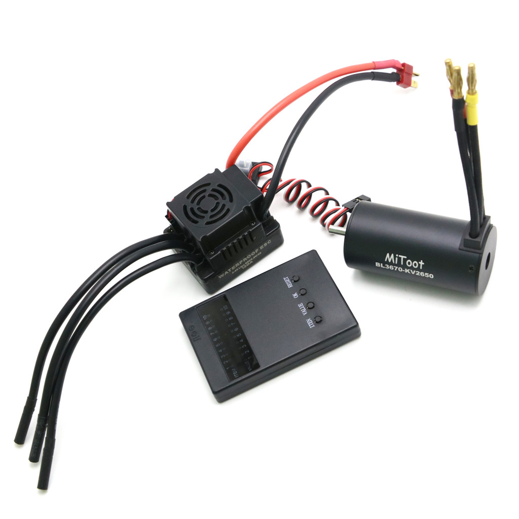 Waterproof 3670 2050KV 2650 KV Brushless Motor +120A Brushless ESC Combo Set for 1/8 1/10 RC Car