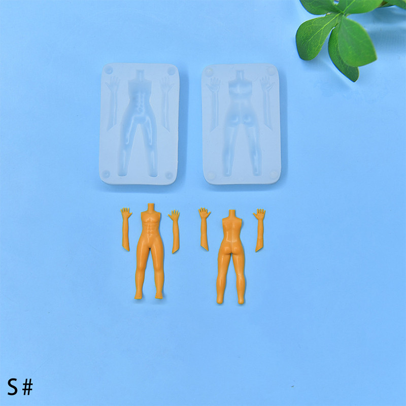 DIY Doll Sculpture Modeling Tool 1 Set Polymer Clay Male Doll Body Torso Silicone Mold Fondant/resin