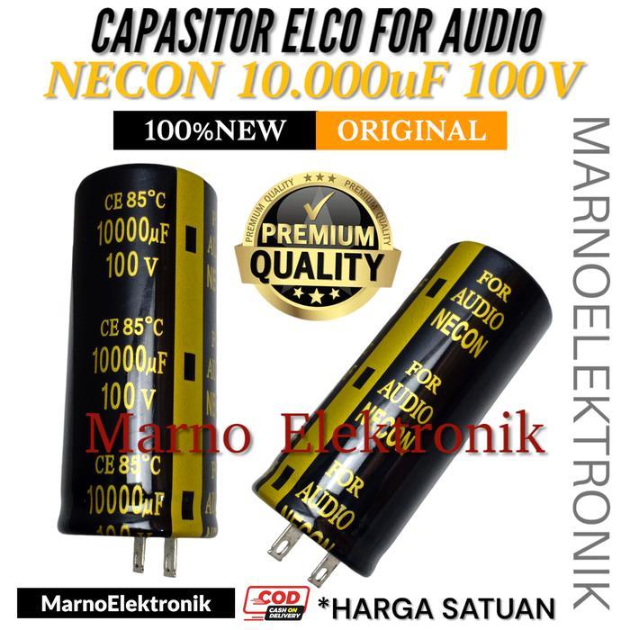 CAPASITOR ELCO 10000UF 100V NECON 10000 UF 100 V ELKO KAPASITOR 10000 MIKRO MICRO 100 VOLT ELKO NECO