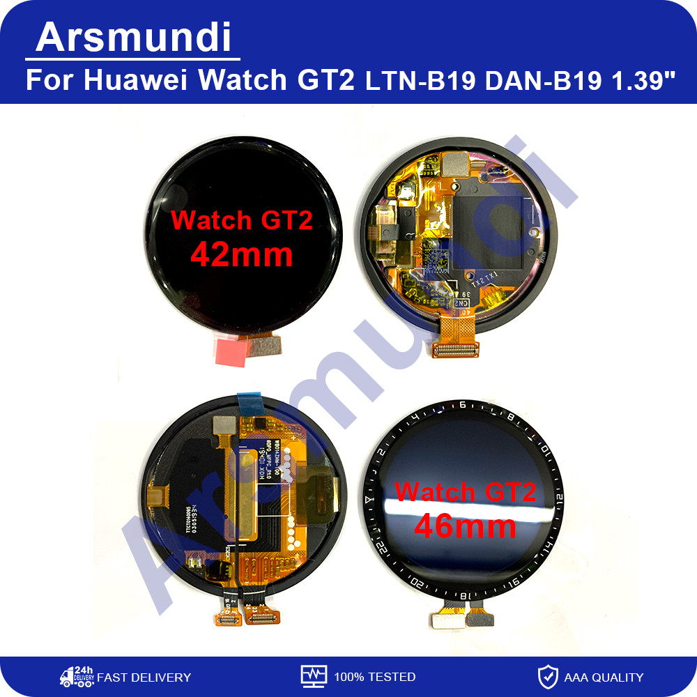 For Huawei Watch GT2 LCD splay GT 2 Touch Screen gitizer Panel LTN-B19 -B19 42MM 46MM For Huawei GT2
