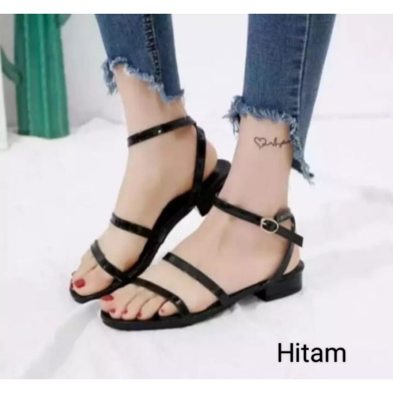 Sandal wanita heels hak tahu 3 cm Aldara ukuran jumbo ( BIG SIZE )