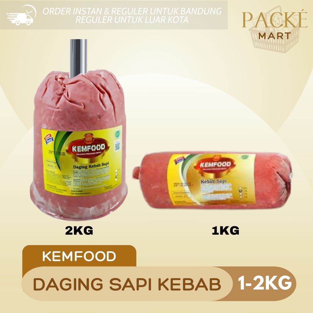 Kemfood Daging Kebab Sapi 1-2kg / Daging Isi Kebab
