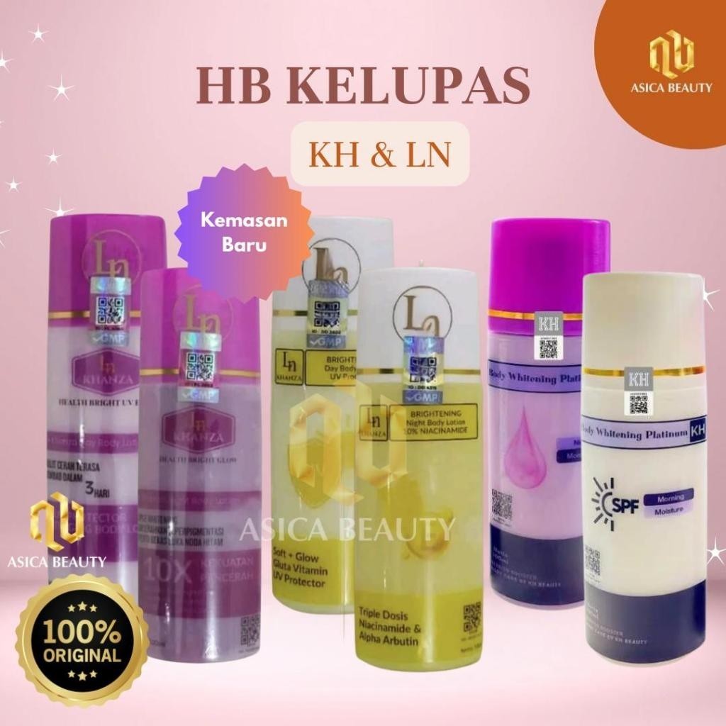 KH| LN Lotion Kelupas| HB Kelupas| Paket Siang Malam| HB Dosting BPOM