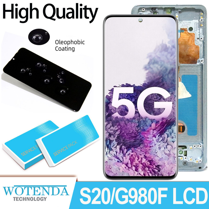 6.2'' Dynamic AMOLED splay for Samsung S20 LCD gitizer Repair Parts G980F G980F/DS Tou Screen