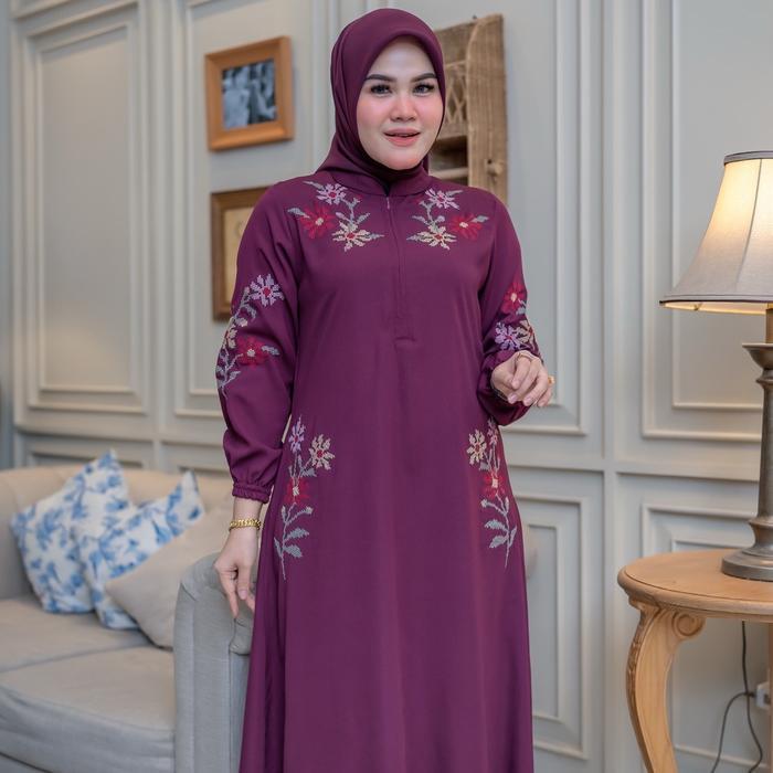 Gamis Lebaran Terbaru ARRAYA Drees Gamis Arraya Motif Bordir Terbaru Abaya Arraya Gamis Bordir Gamis