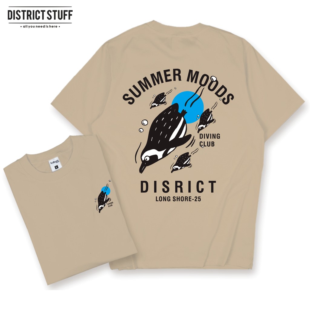 Kaos Coklat Susu Diving Club Tshirt Distro Pria Wanita Cotton Combed 24s