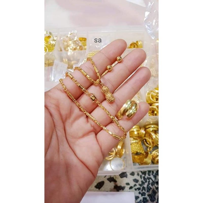 set perhiasan wanita bahan koin 91